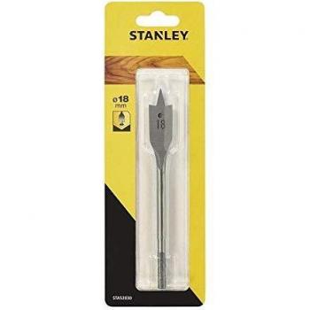 STANLEY STA52030-QZ Broca de pala con punta de centrar y bordes afilados para madera. ø 18mm, Único