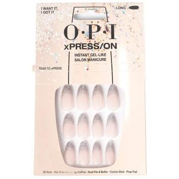 OPI xPRESS/ON - I Want It, I Got It - Uñas artificiales adhesivas con esmalte de uñas incluido en tono Nude
