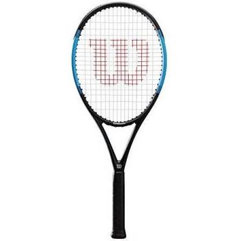 Wilson Raqueta de tenis, Ultra Power 105, Jugador de nivel intermedio, Compuesto de fibra de vidrio y aluminio, Negro/azul, WR018110U1