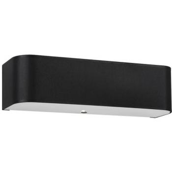 Aplique de pared Lokko Negro E27 Vidrio Acero Tela 2 Bombillas Iluminación Interior LED 12cm