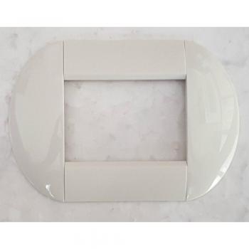 Placa Compatible Living International Bticino Blanca - 7 Foros