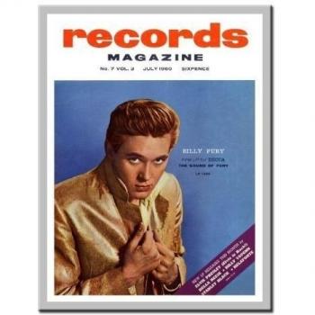 Billy Fury, sonido de Fury impresión plata enmarcado - 41 x 31 cms