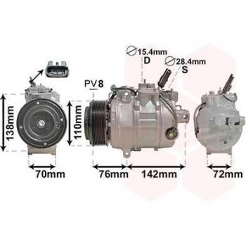 Compresor de aire acondicionado VAN WEZEL 0600K419