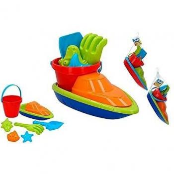 ColorBaby Conjunto Playa Barco 34 CM Y Palas con 3 MOLDES Mod SDOS 24938