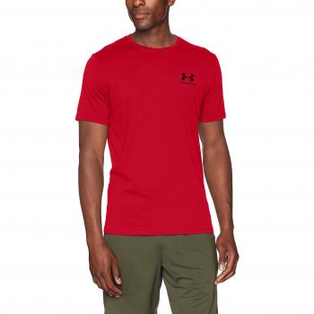 Under Armour Men's Sportstyle Left Chest Red T-Shirt - Size L