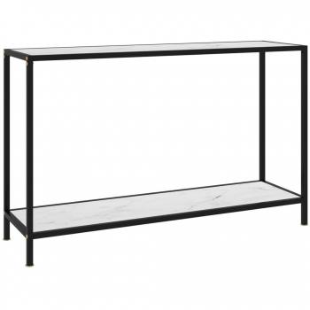 Mesa de consola vidrio templado 120x35x75 cm - Transparente, Negro, Blanco - Mesa de sofá, Mesa de Entrada para Salón, Consola de Entrada, Mueble Recibidor, Mesita, Mesa auxiliar
