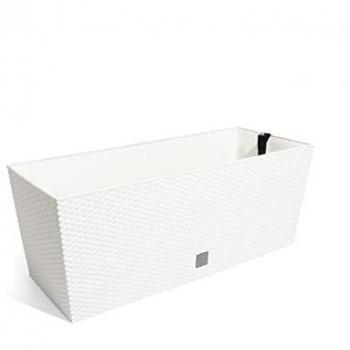 Jardinera Rectangular 72 Litros con Autorriego Color Blanco 80 x 33 x 32 cm - Prosperplast