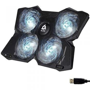 Klimz wind base de refrigeracion para portatil la mas potente refrigerador portatil de 4 ventiladores a 1200 rpm con soporte compatible con todos los tamanos blanca nueva version 2020