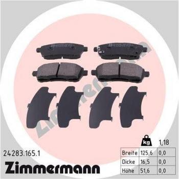 Pastillas de freno ZIMMERMANN 24283.165.1