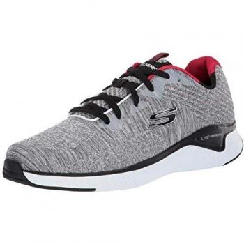 Skechers Men's Solar Fuse Kryzik Trainers, Grey Gray Mesh Synthetic Black Trim Gybk, 6.5 UK
