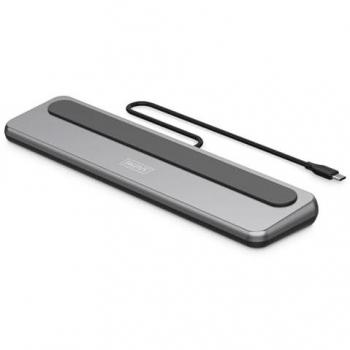 Estación de acoplamiento USB-C 8K Digitus, 12 puertos, Docking station + Hub USB, Negro