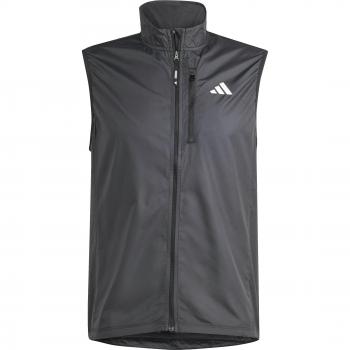 Chaleco de running Adidas Own The Run para hombre, color negro, ligero, transpirable, con tecnología Climalite para la gestión de la humedad, diseño ajustado que permite libertad de movimiento y detalles reflectantes para mayor visibilidad en condicion