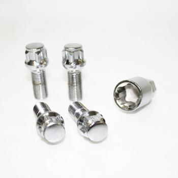 4x RUEDA bloqueo ALEACIÓN Tornillos M14 X 1.5 Transmisión Cónico Para Audi