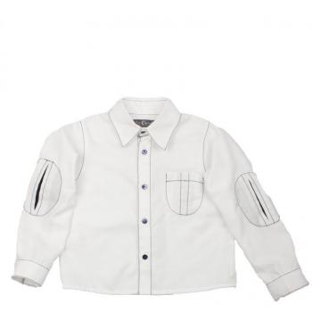 CAROLO BABY Camisa Camisera Niño CaroloBaby, con Coderas y Pespunteada EN Marino