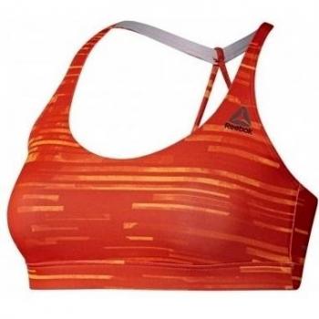 Reebok WOR TRI Back Bra AOP Sujetador Deportivo, Mujer, Naranja