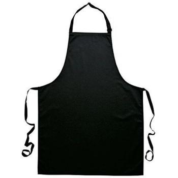 Delantal de algodón negro con peto, talla única Portwest S840