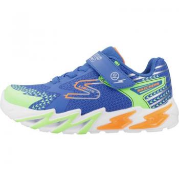Zapatillas de niño Skechers modelo 400138L tipo running bajas con luces color azul RYMT