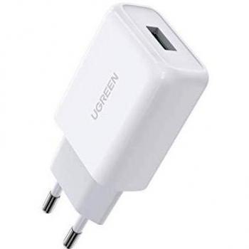 UGREEN Cargador Quick Charge 3.0, Cargador Carga Rápida Cargador USB 18W Cargador de Red para Xiaomi Mi9 Mi8 Redmi 9 Redmi Note 9 Redmi Note 8 Samsung S20 S10 S9 BQ Aquarius X Huawei P40 iPhone X 11