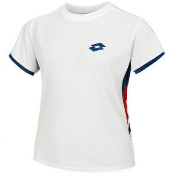 Camiseta de Manga Corta Lotto Squadra III para Chicas - Blanco, Talla L