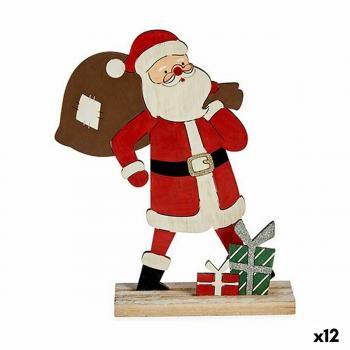 Figura Decorativa Blanco Rojo Verde Madera 5,5 X 23,5 X 19 Cm (12 Unidades)