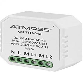 Interruptor Doble WiFi 2x150W LED Compatible con Alexa y Google Home