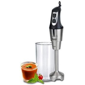 TM Electron Batidora de Mano 650W con Vaso, Plástico y Acero Inoxidable, Negro, Standar