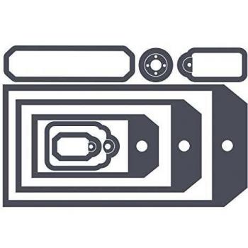 Sizzix Framelits - Set de 8 troqueles para etiquetas