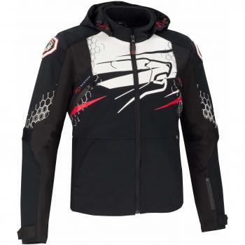 Bering Chaqueta moto BALKO Negro/Blanco/Rojo, Negro/Blanco/Rojo, L