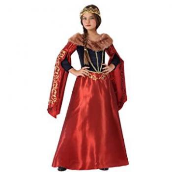 Disfraz Infantil de Reina Medieval Roja para Niña (10 a 12 Años)
