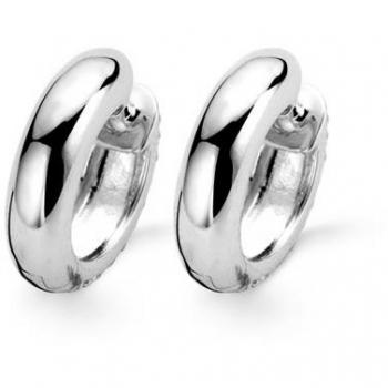 Pendientes de mujer Ti Sento 7557SI, joyería de acero inoxidable con acabado en plata, diseño elegante y moderno, incluye circonitas brillantes, cierre de presión para mayor seguridad
