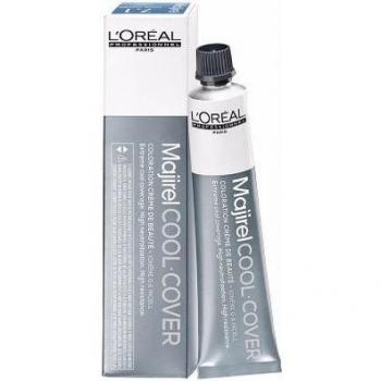 L'Oreal Tinte Majirel Cool-Cover 7 Rubio 50ml - Tinte para el cabello, tono rubio, fórmula profesional, cobertura de canas, 50 ml