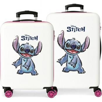 Disney Juego De Maletas ABS Rígida Happy Stitch Blanco