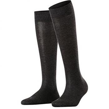 Falke Sensitive London Women's Knee High Comfort Socks - Anthracite Cotton for Diabetics (Size 5.5-8)