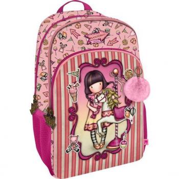 Mochila Escolar Gorjuss Carousel Salmón