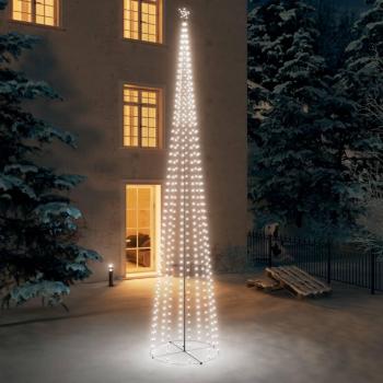 Árbol de Navidad cónico con 752 LEDs blancos fríos de 160x500 cm