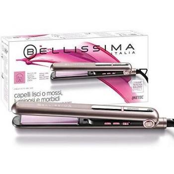 Imetec Bellissima B9 300, Plancha de pelo para peinado liso u ondulado, revestimiento de cerámica, regulación de la temperatura de 150 ºC a 230 ºC, sistema de calentamiento rápido