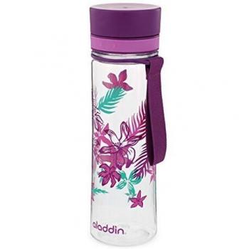 Aladdin botella de agua aveo plastico purple print 06 litros