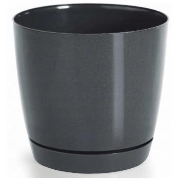 Maceta Redonda de Plástico Prosperplast Coubi Round P Verde Oliva 10x10x9,2cm