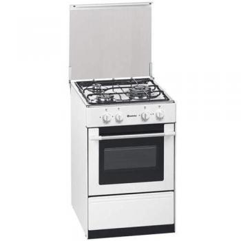 Meireles G1530 DV W.1 Cocina de Gas Butano/Propano con 3 Quemadores y Horno de 55 Litros, Color Blanco