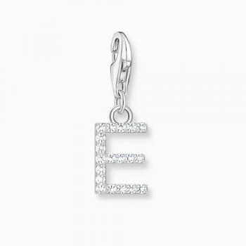 Colgante Charm Letra E en Plata de Ley 925 con Zirconitas Blancas Thomas Sabo 1945-051-14