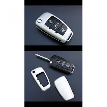 Premium Funda Para Llave De Llave Carcasa de Llave Apertura 100% compatible [Color: Plata]