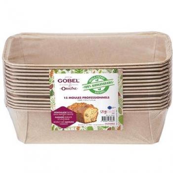 Moldes desechables para pasteles de papel - 23,3 x 11 x 6,5 cm - Juego de 15