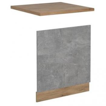 Frontal para Lavavajillas R-Line, 60 cm, Hormigón y Roble Dorado, Vicco