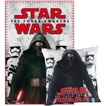 Cerdá Star Wars - Manta polar y cojín, 150 x 100 x 15 cm, color gris