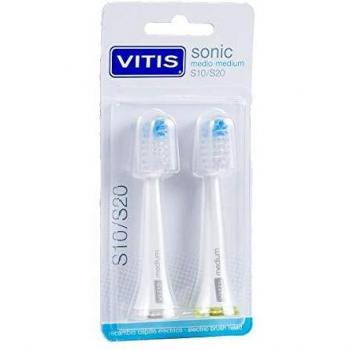 Vitis Sonic Medium Toothbrush Spare Parts (2 Units)