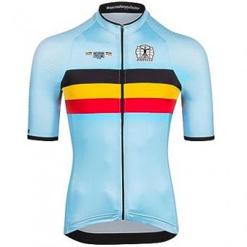 Maillot Bioracer Icon Classic Bélgica 2023 Manga Corta Azul 3XL