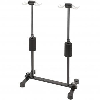 K&M Roadie 4-Guitar Stand - Black with Translucent Support Elements