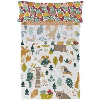 Juego de Sábanas Harvestwood 2 Piezas Multicolor | 100% Algodón | 150 TC | 160x270 cm (Cama 80/90)