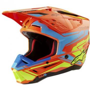 Alpinestars Casco de Cross S-M5 Action 2 2024 Naranja-Amarillo XL