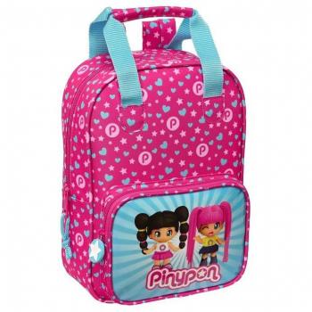 Mochila Infantil Safta Pinypon con Asas Adapt. a Carro Rosa y Azul 20x28x8cm